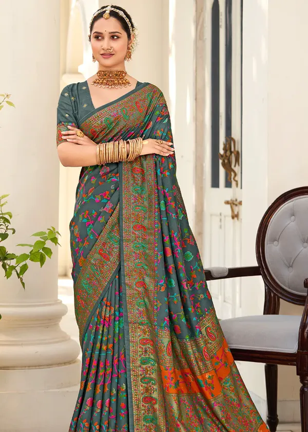 Grey_Printed_Festive_Or_Wedding_Wear_Saree