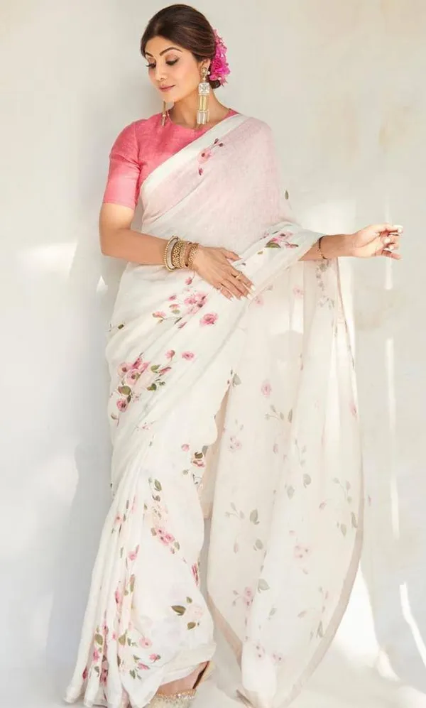 White_Digital_Printed_Festive_Or_Wedding_Wear_Saree