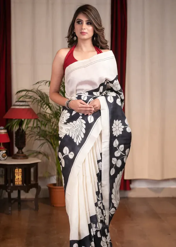 Black_And_White_Printed_Festive_Or_Wedding_Wear_Saree