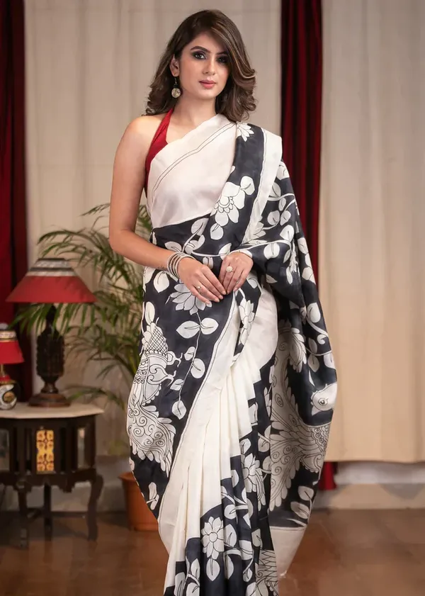 Black_And_White_Printed_Festive_Or_Wedding_Wear_Saree