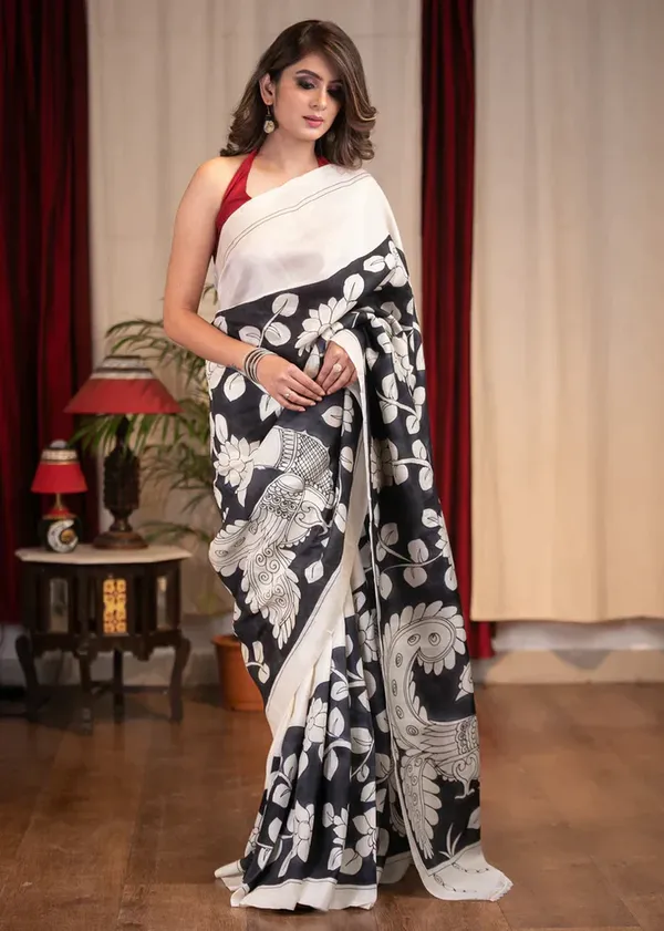 Black_And_White_Printed_Festive_Or_Wedding_Wear_Saree