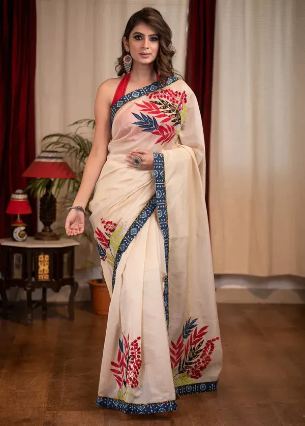 Cream_Color_Printed_Festive_Or_Wedding_Wear_Saree