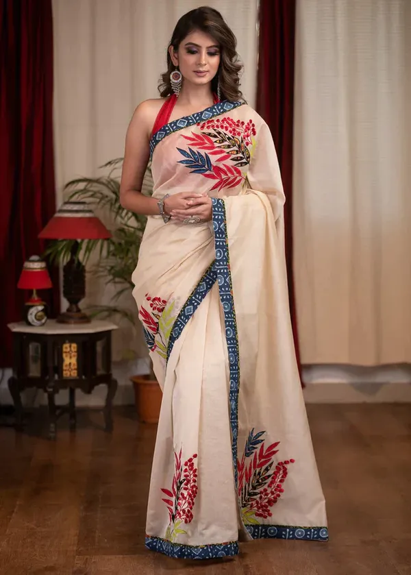 Cream_Color_Printed_Festive_Or_Wedding_Wear_Saree