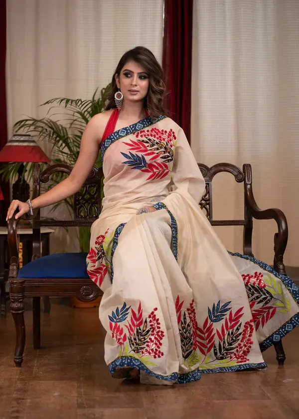Cream_Color_Printed_Festive_Or_Wedding_Wear_Saree