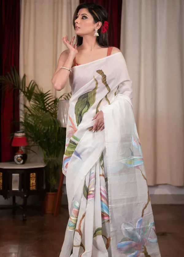 White_Digital_Printed_Festive_Or_Wedding_Wear_Saree