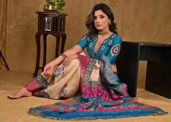 Pink_And_Blue_Printed_Festive_Or_Wedding_Wear_Saree