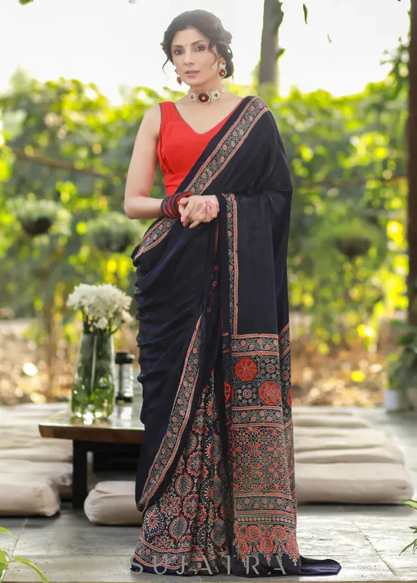 Navy_Blue_Digital_Printed_Festive_Or_Wedding_Wear_Saree