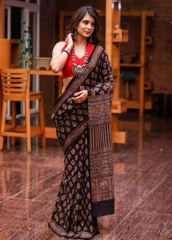 Black_Color_Mul_Mul_Chanderi__Digital_Printed_Festive_Or_Wedding_Wear_Saree