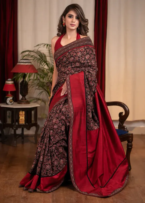 Multi_Maroon__Printed_Festive_Or_Wedding_Wear_Saree