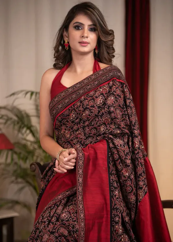 Multi_Maroon__Printed_Festive_Or_Wedding_Wear_Saree