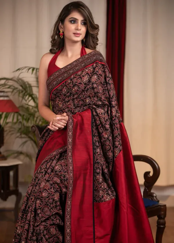 Multi_Maroon__Printed_Festive_Or_Wedding_Wear_Saree