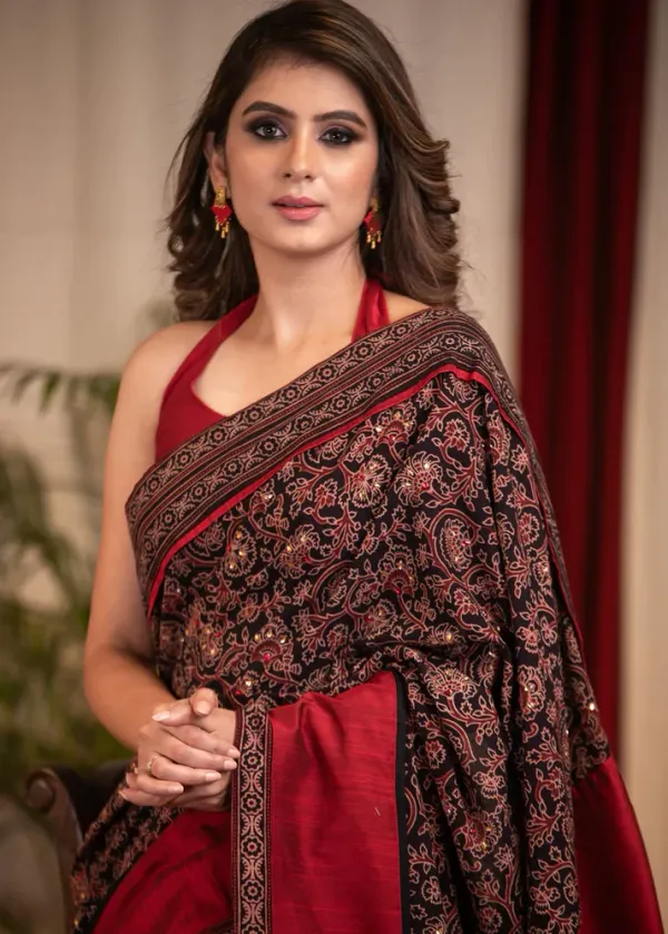 Multi_Maroon__Printed_Festive_Or_Wedding_Wear_Saree