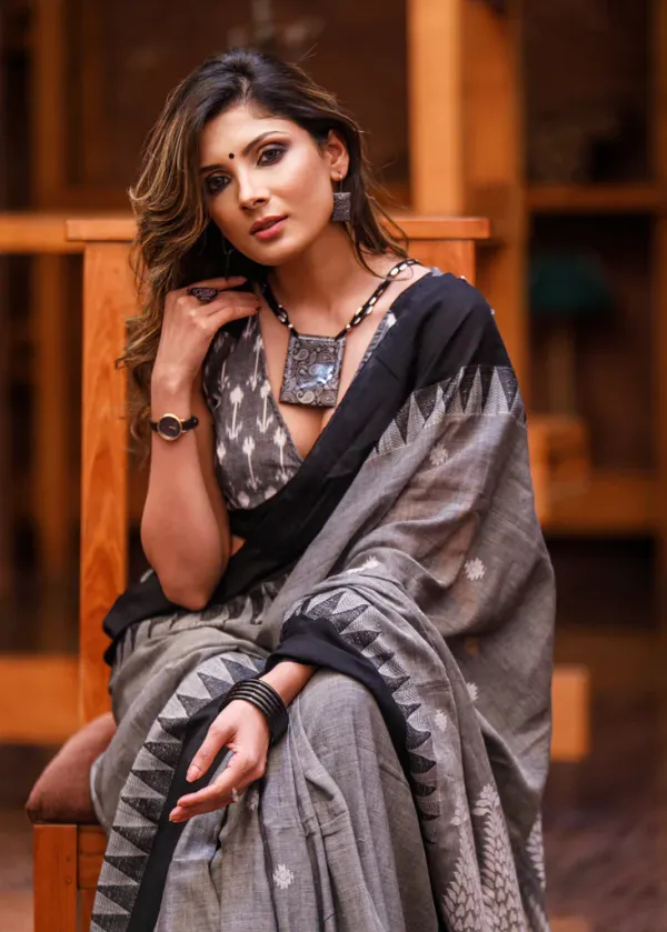 Grey_Printed_Festive_Or_Wedding_Wear_Saree