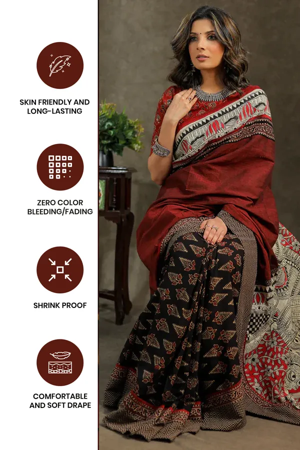 Red-Black_Color_Printed_Festive_Or_Wedding_Wear_Saree