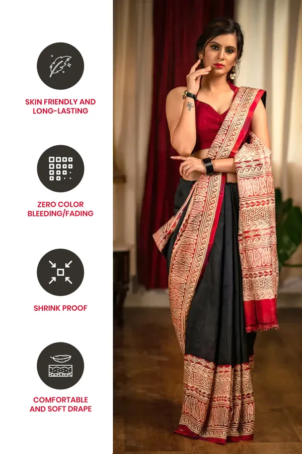Beige_And_Black__Printed_Festive_Or_Wedding_Wear_Saree