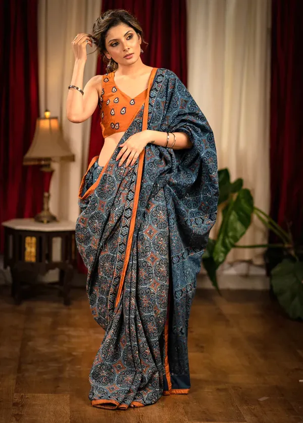 Blue_Digital_Printed_Festive_Or_Wedding_Wear_Saree