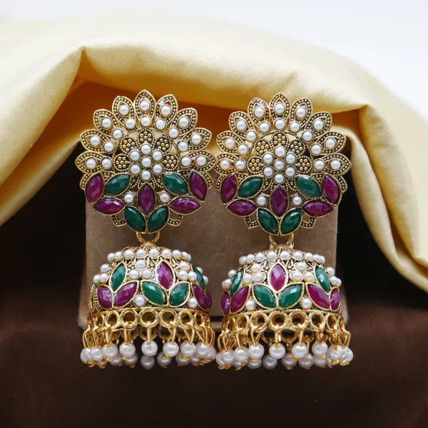 Pearl_Embedded_Jhumka_Earrings_for_Girls_and_Women.
