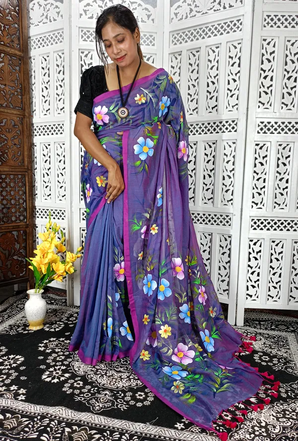 100_Count_Moll_Cotton_Handprint_Saree