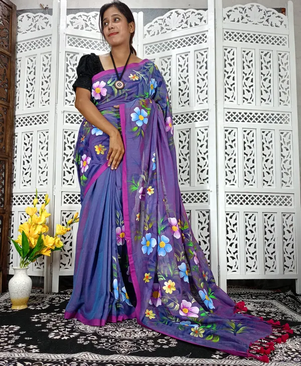 100_Count_Moll_Cotton_Handprint_Saree
