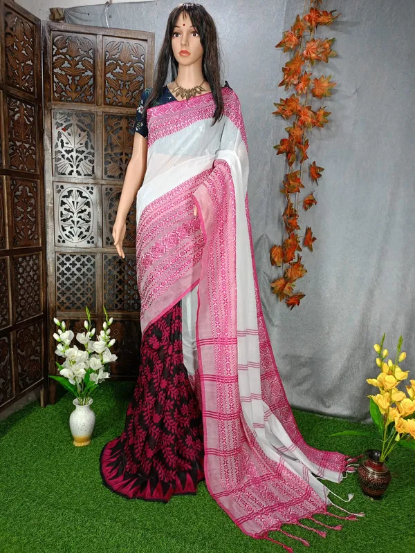 Begampuri_Jamdani_Mixmatch_Saree_Without_Blouse_Piece
