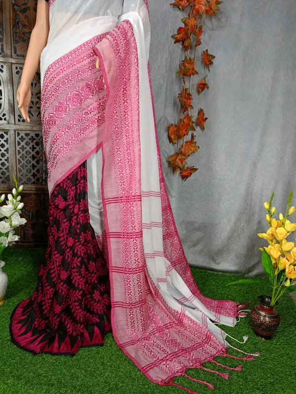 Begampuri_Jamdani_Mixmatch_Saree_Without_Blouse_Piece