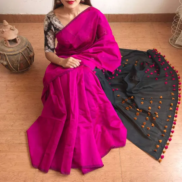 Rani_Cotton_Silk_Handloom_Saree_With_Blouse_Piece