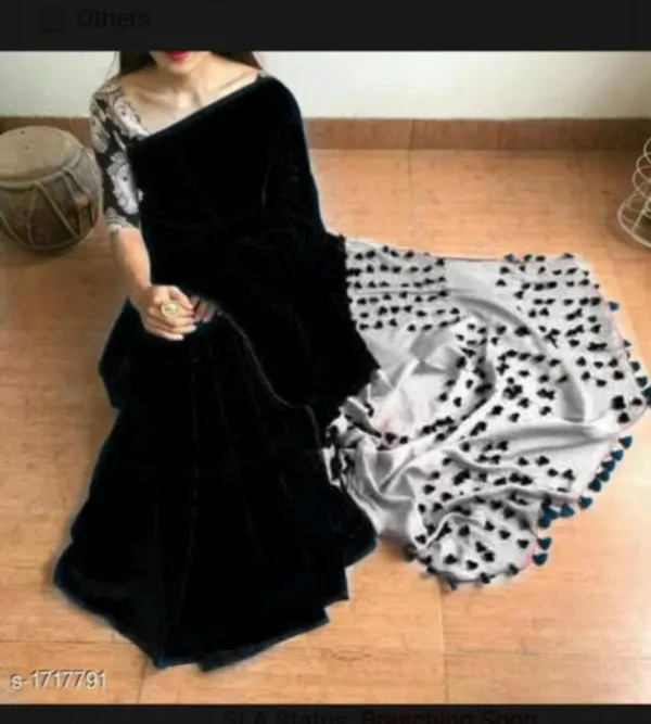 Black_Cotton_Silk_Handloom_Saree_With_Blouse_Piece