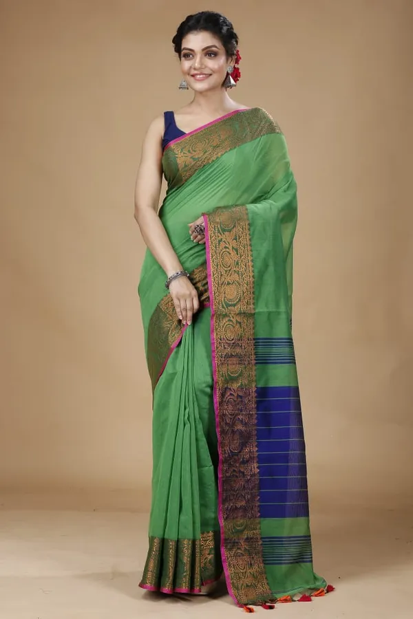 Cotton_Silk_Zari_Border_Handloom_Saree_With_Blouse_Piece