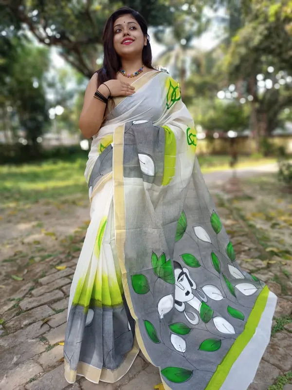Kerala_Cotton_Hand_Printed_Saree