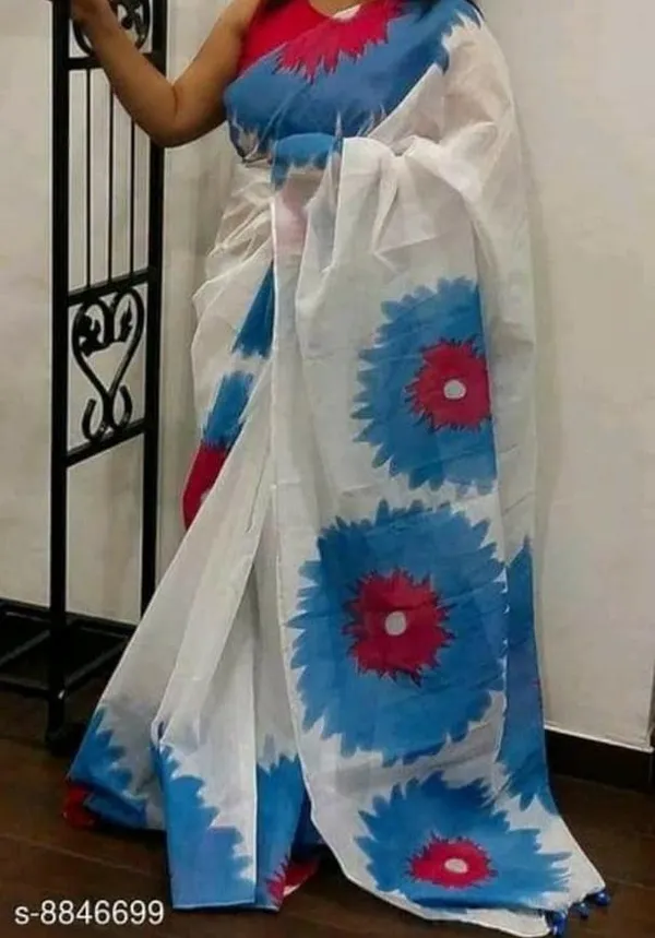 Momchitra_BATIK_Saree_With_Blouse_Piece