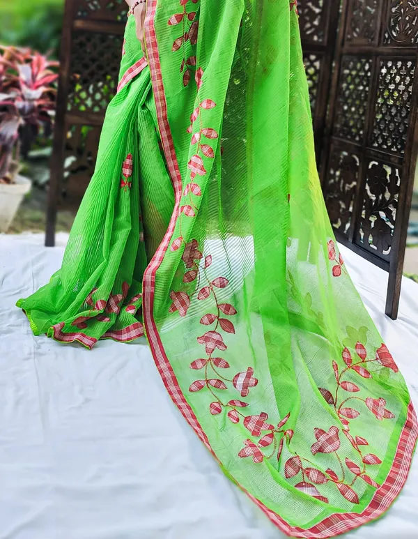 Bulsari_Green_Noyel_Kota_Applique_Work_Saree