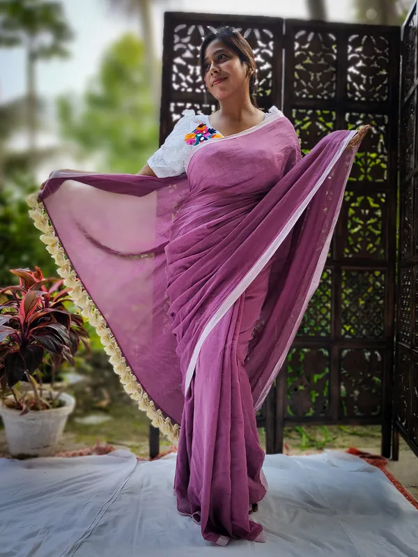 Purple_saree_with_100_Count_Moll_Cotton_Handloom_Saree