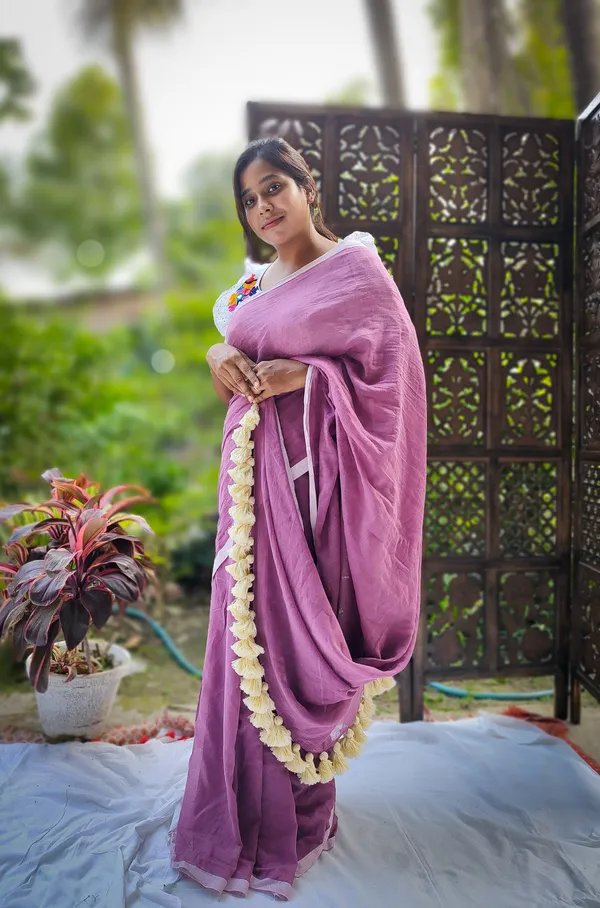 Purple_saree_with_100_Count_Moll_Cotton_Handloom_Saree