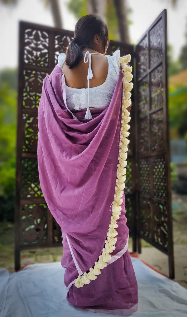 Purple_saree_with_100_Count_Moll_Cotton_Handloom_Saree