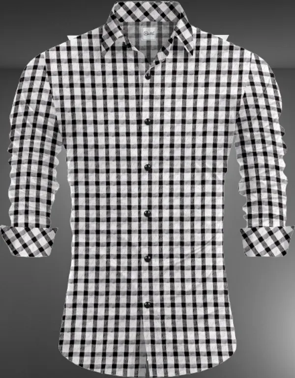 Black_And_White_Cotton_Blend_Spread_Collar_Full_Sleeve_Casual_Wear_Shirt