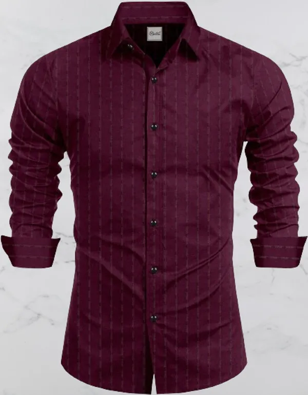 Maroon_Cotton_Blend_Spread_Collar_Full_Sleeve_Casual_Wear_Shirt