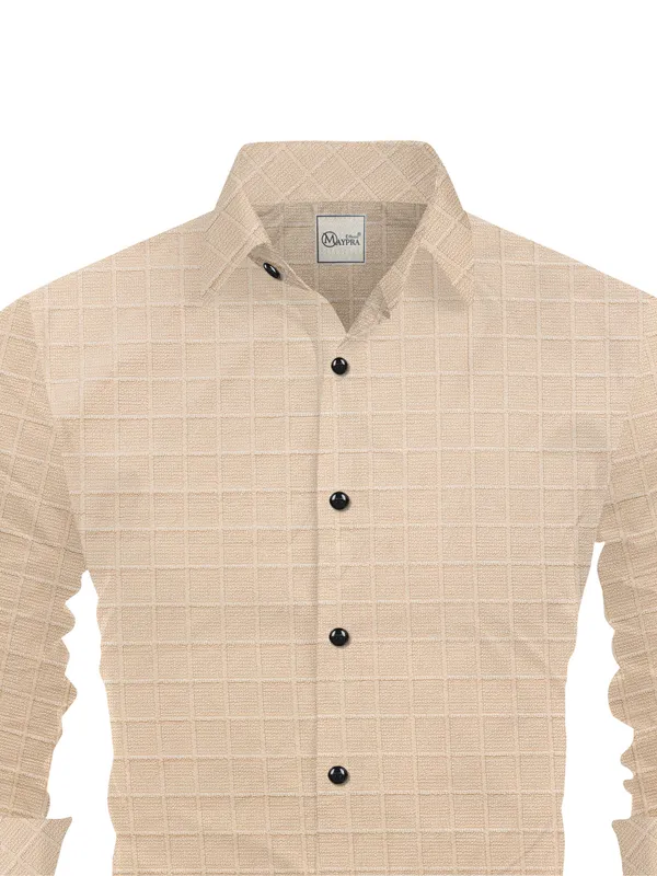 Cream_Cotton_Blend_Spread_Collar_Full_Sleeve_Casual_Wear_Shirt