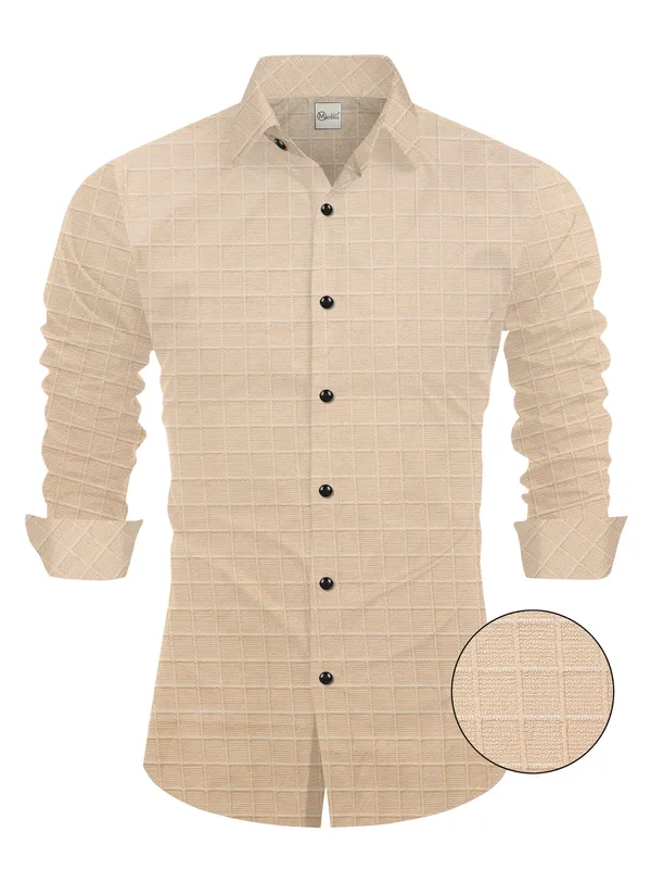 Cream_Cotton_Blend_Spread_Collar_Full_Sleeve_Casual_Wear_Shirt
