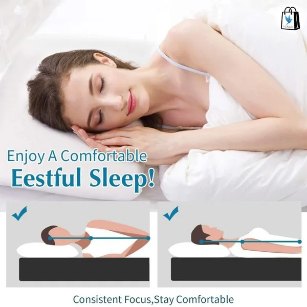 MEMORY_FOAM_BED_PILLOW_FOR_NECK_PAIN_AND_PAIN_RELIEF_WITH_WHITE_COVER_STANDARD_SIZE