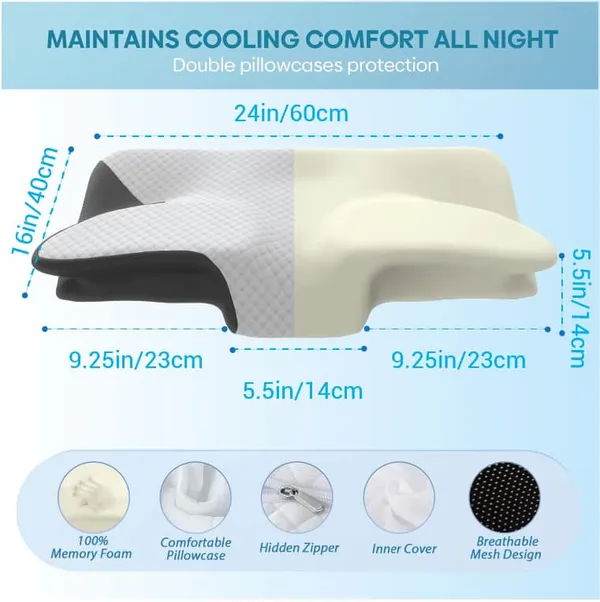 Butterfly_Memory_Foam_Pillow_For_Bed_Girls_And_Mens