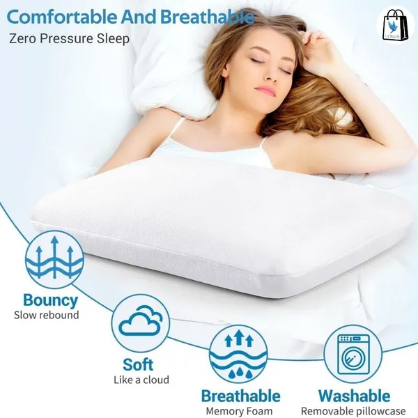 Memory_Foam_Bed_Pillow_For_Neck_Pain_And_Pain_Relief_With_White_Cover_Small_Size