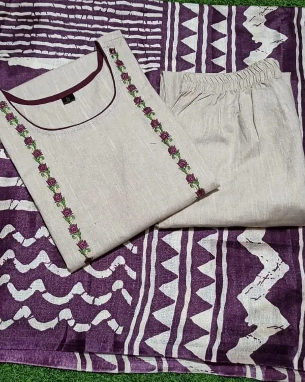Cream_Khadi_Cotton_Printed_Suit_Set_For_Women