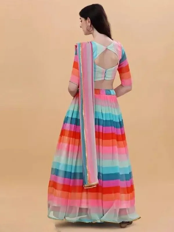 Multi_Color_Heavy_Faux_Georgette_Lehenga_Choli__(_Semi_Stiched_)