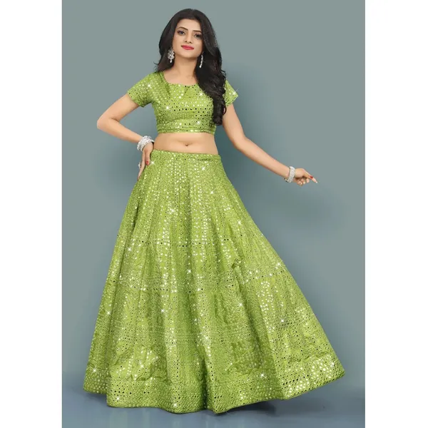 Pista_Green_Heavy_Faux_Georgette_Lehenga_Choli__(_Semi_Stiched_)