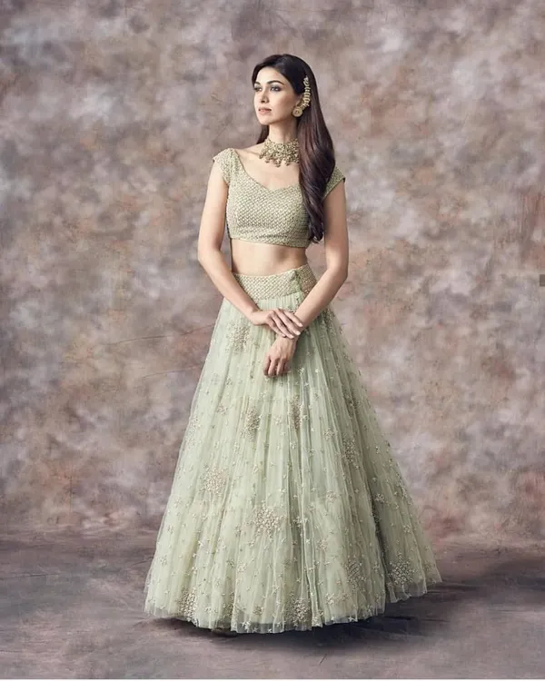 Aqua_Green_Heavy_Faux_Georgette_Lehenga_Choli__(_Semi_Stiched_)