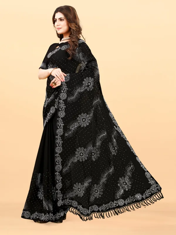 BLACK_COLOR_BOLLYWOOD_GEORGETTE_SAREE_WITH_SIROSKI_DIAMONDS_WORK