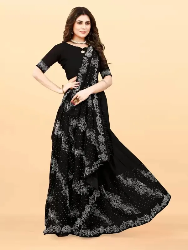 BLACK_COLOR_BOLLYWOOD_GEORGETTE_SAREE_WITH_SIROSKI_DIAMONDS_WORK