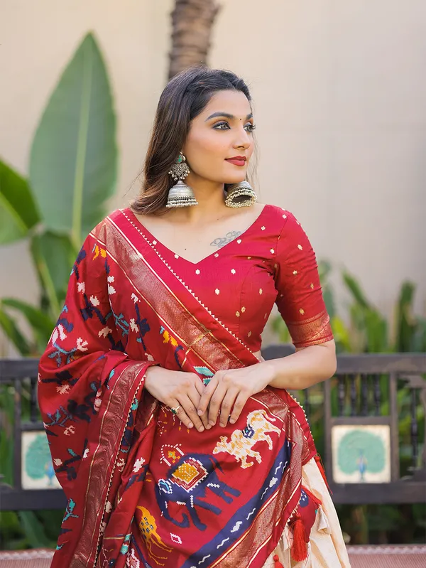 Red_Patola_Print_Traditional_Lehenga_Choli_Set