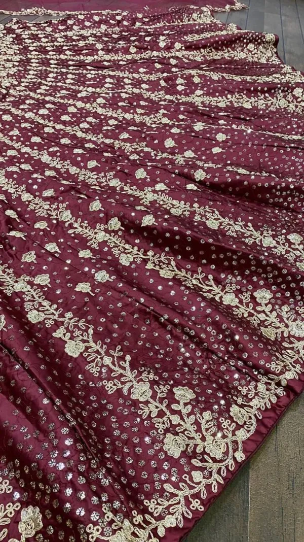 Dark_Maroon_Heavy_Faux_Georgette_Lehenga_Choli__(_Semi_Stiched_)