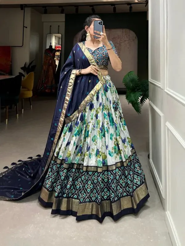 Blue_Patola_Print_Traditional_Lehenga_Choli